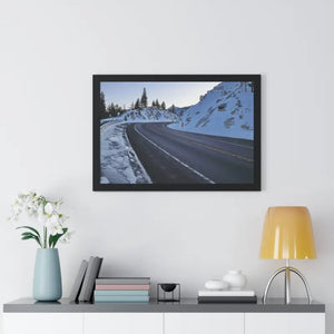 Gallery Canvas Wraps Winter Road Framed Poster Dipaliz - Posters Prints & Visual Artwork