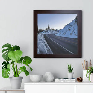 Gallery Canvas Wraps Winter Road Framed Poster Dipaliz - Posters Prints & Visual Artwork