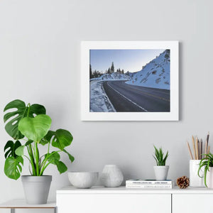 Gallery Canvas Wraps Winter Road Framed Poster Dipaliz - Posters Prints & Visual Artwork