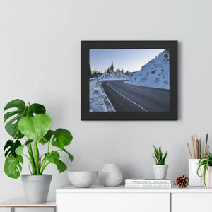 Gallery Canvas Wraps Winter Road Framed Poster Dipaliz - Posters Prints & Visual Artwork