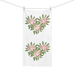 Rose Flowers Beach Towel – Mink Cotton - Dipaliz - Towels