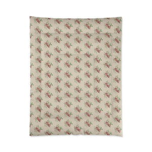 Roses on Beige Comforter - 68’’ × 88’’ - Quilts & Comforters