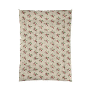 Roses on Beige Comforter - 68’’ × 92’’ - Quilts & Comforters