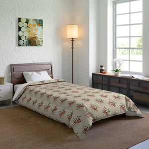 Roses on Beige Comforter - Quilts & Comforters