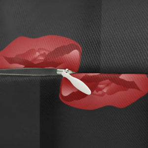 Spun Polyester Lumbar Pillow - Black Roses Design - Dipaliz - 20’’ × 14’’ - Pillows