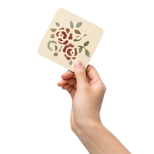 Rose Bliss Cork Back Coasters Heat Resistant Dipaliz