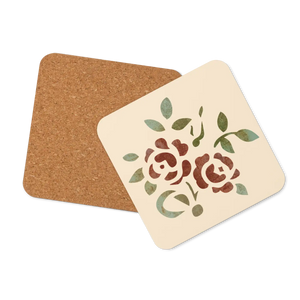 Rose Bliss Cork Back Coasters Heat Resistant Dipaliz