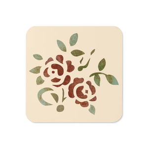 Rose Bliss Cork Back Coasters Heat Resistant Dipaliz