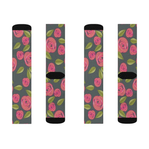 Vibrant Sublimation Socks - Swirl Design Grey - Dipaliz