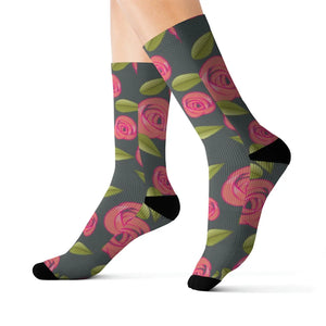 Vibrant Sublimation Socks - Swirl Design Grey - Dipaliz