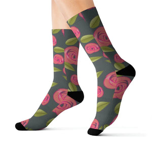 Vibrant Sublimation Socks - Swirl Design Grey - Dipaliz