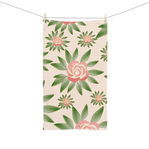 Roses Printed Hand Towel – Eco-friendly Gift - Dipaliz - Beach Towels