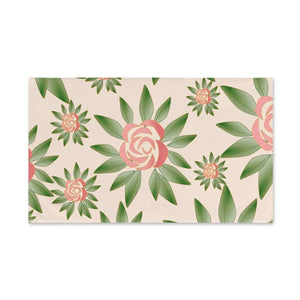 Roses Printed Hand Towel – Eco-friendly Gift - Dipaliz - Beach Towels