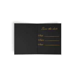 Chic Save the Date Greeting Cards - Matching White - Dipaliz - & Note