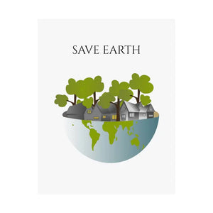 Save Earth Satin Posters 210gsm Premium Quality - Dipaliz - 11″ x 14″ - Prints & Visual Artwork
