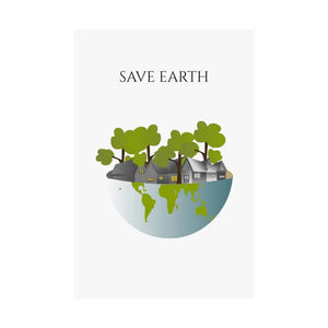 Save Earth Satin Posters 210gsm Premium Quality - Dipaliz - 12″ x 18″ - Prints & Visual Artwork