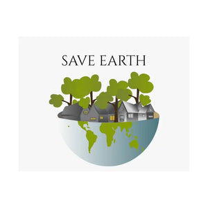 Save Earth Satin Posters 210gsm Premium Quality - Dipaliz - 14″ x 11″ - Prints & Visual Artwork