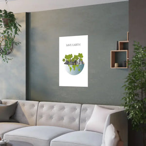 Save Earth Satin Posters 210gsm Premium Quality - Dipaliz - Prints & Visual Artwork