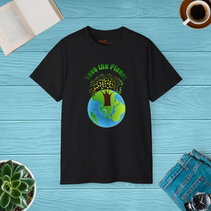 T-shirt - Save the Planet Ultra Cotton Unisex Tee - Dipaliz Black / s