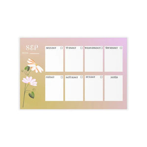 Wall Decal - Decals September Planner Durable Polyester - Dipaliz 18″ x 12″