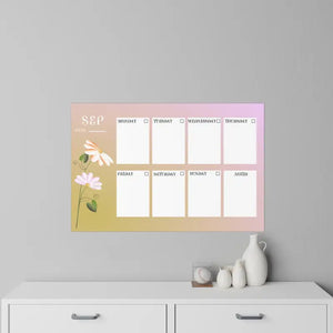 Wall Decal - Decals September Planner Durable Polyester - Dipaliz