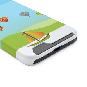 Adventurous Ship with Air Balloon Card Holder Phone Case - Dipaliz - Mobile Cases
