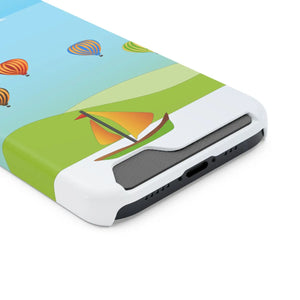 Adventurous Ship with Air Balloon Card Holder Phone Case - Dipaliz - Mobile Cases