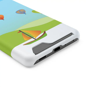 Adventurous Ship with Air Balloon Card Holder Phone Case - Dipaliz - Mobile Cases