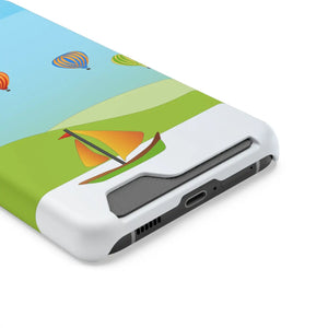 Adventurous Ship with Air Balloon Card Holder Phone Case - Dipaliz - Mobile Cases