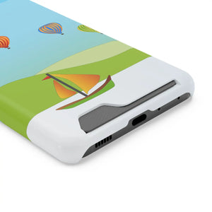 Adventurous Ship with Air Balloon Card Holder Phone Case - Dipaliz - Mobile Cases