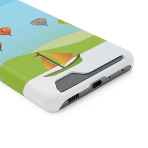 Adventurous Ship with Air Balloon Card Holder Phone Case - Dipaliz - Mobile Cases