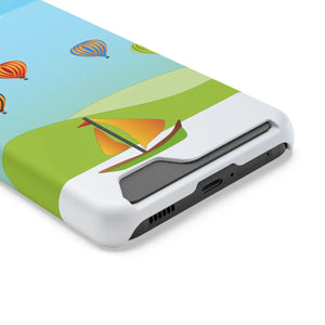 Adventurous Ship with Air Balloon Card Holder Phone Case - Dipaliz - Mobile Cases