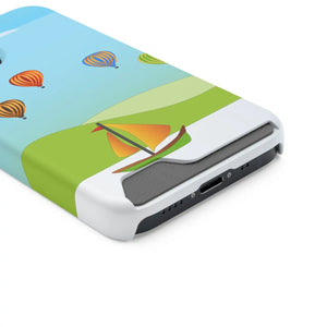 Adventurous Ship with Air Balloon Card Holder Phone Case - Dipaliz - Mobile Cases
