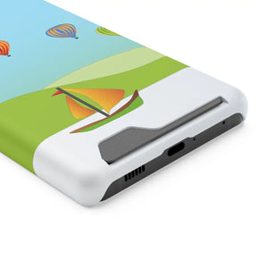 Adventurous Ship with Air Balloon Card Holder Phone Case - Dipaliz - Mobile Cases