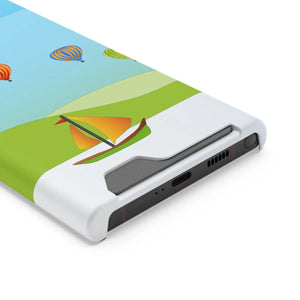 Adventurous Ship with Air Balloon Card Holder Phone Case - Dipaliz - Mobile Cases