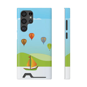 Adventurous Ship with Air Balloon Card Holder Phone Case - Dipaliz - Mobile Cases