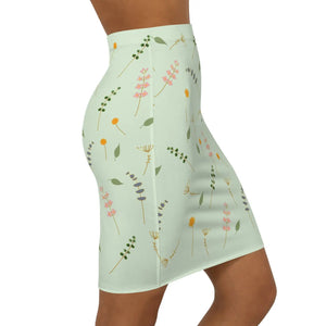 Simple Flower Pattern Women’s Mini Skirt - Skirts - Xs