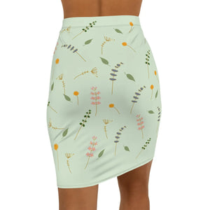 Simple Flower Pattern Women’s Mini Skirt - Skirts - Xs