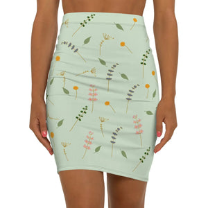 Simple Flower Pattern Women’s Mini Skirt - Skirts - Xs