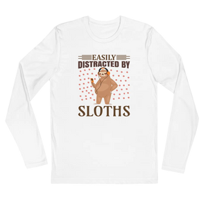 Luxurious Long Sleeve Fitted Crew - Sloth Theme - Dipaliz - T-shirts - m