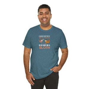 Soft Cotton T-shirt God Sent me a Sloth Tee - Dipaliz - T-shirts - 3xl