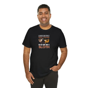 Soft Cotton T-shirt God Sent me a Sloth Tee - Dipaliz - T-shirts - 3xl