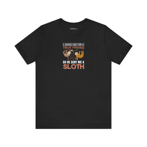 Soft Cotton T-shirt God Sent me a Sloth Tee - Dipaliz - T-shirts - 3xl