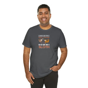 Soft Cotton T-shirt God Sent me a Sloth Tee - Dipaliz - T-shirts - 3xl