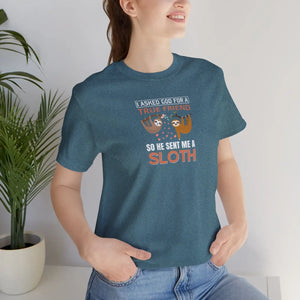 Soft Cotton T-shirt God Sent me a Sloth Tee - Dipaliz - T-shirts - 3xl
