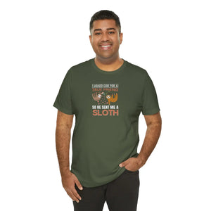 Soft Cotton T-shirt God Sent me a Sloth Tee - Dipaliz - T-shirts - 3xl