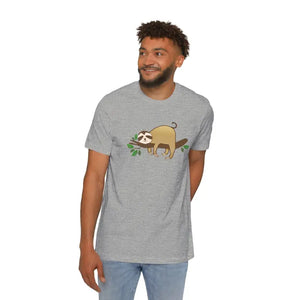 T-shirt - Unisex Deluxe Sloth t Shirt Soft Cotton Jersey Tee - Dipaliz