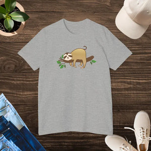 T-shirt - Unisex Deluxe Sloth t Shirt Soft Cotton Jersey Tee - Dipaliz Athletic Heather / Xs