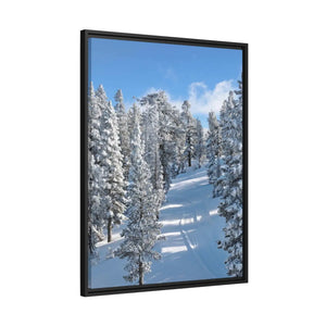 Serene Snow Framed Canvas - Lake Tahoe Artwork - Dipaliz - Posters Prints & Visual