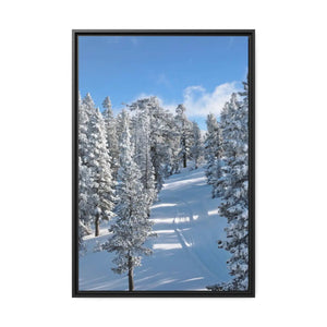 Serene Snow Framed Canvas - Lake Tahoe Artwork - Dipaliz - Posters Prints & Visual